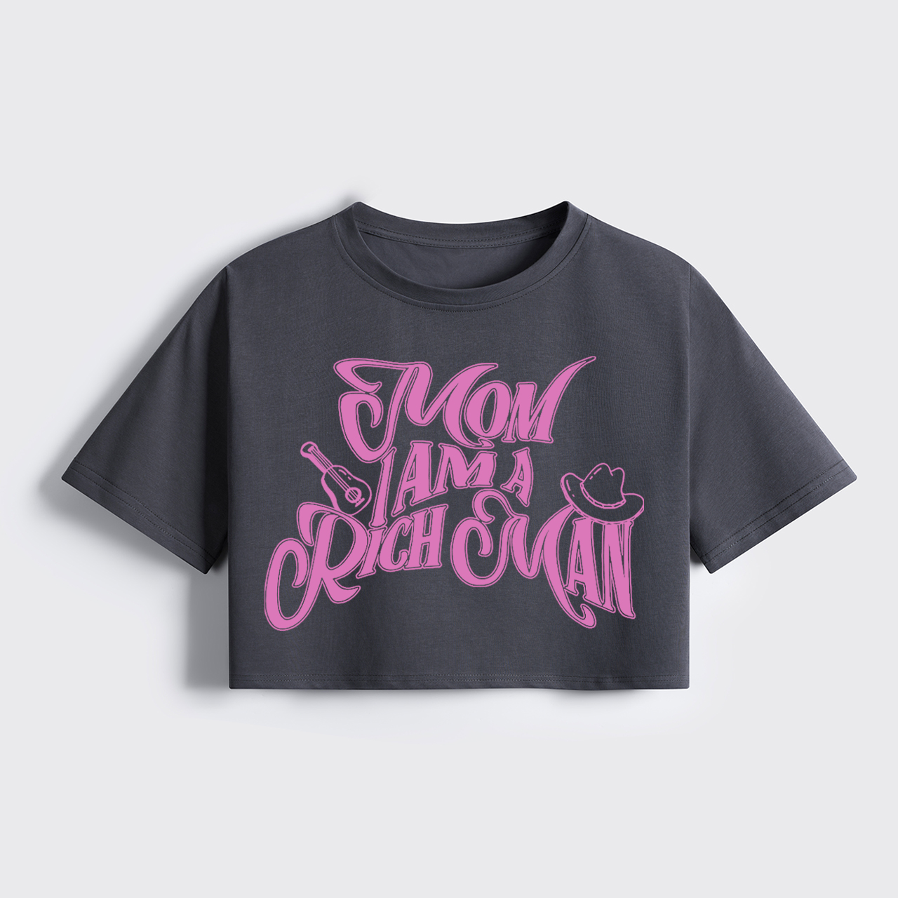  I'm A Rich Man Cropped Boxy Tee