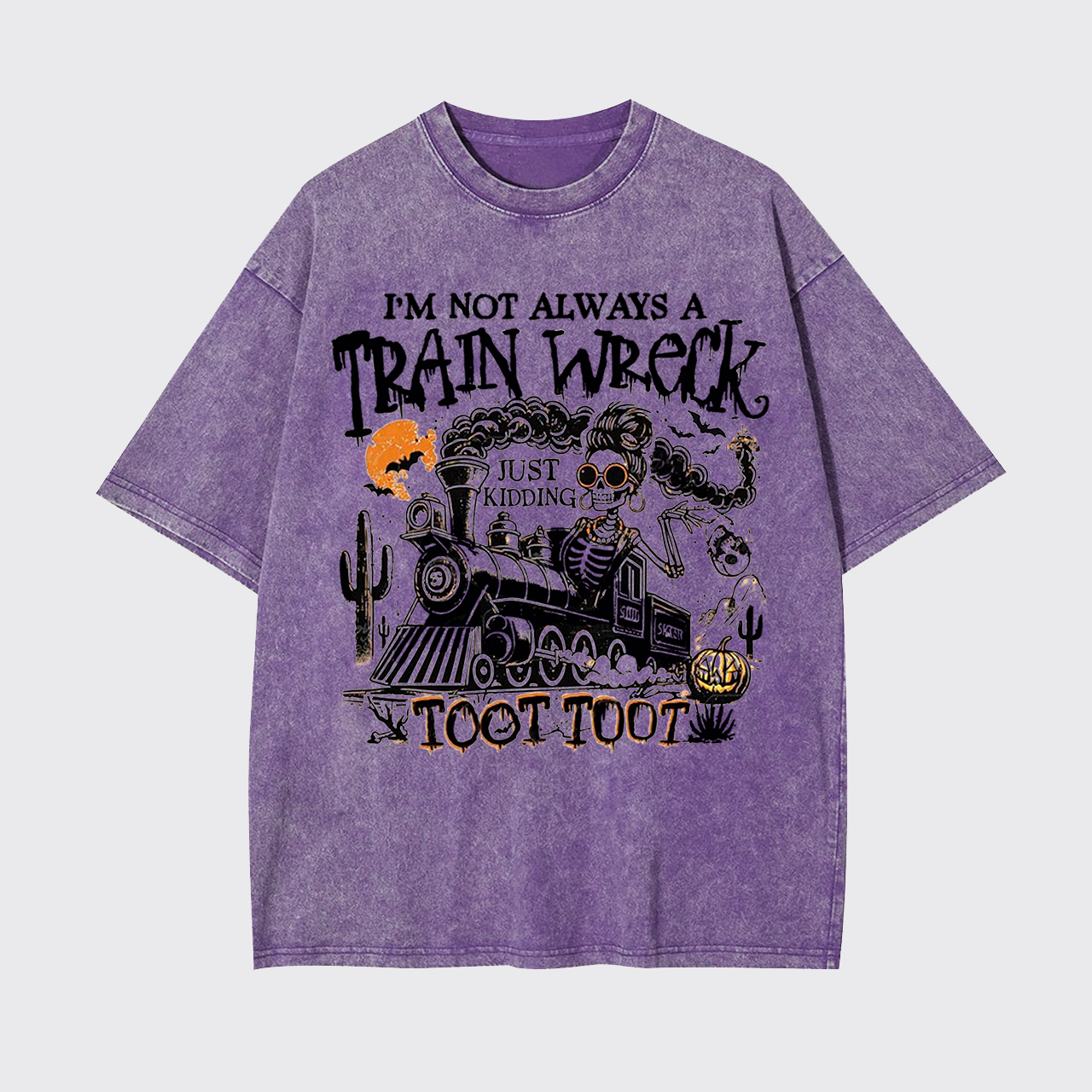 Halloween Humor I’m Not Always A Train Wreck Garment-dye Tees