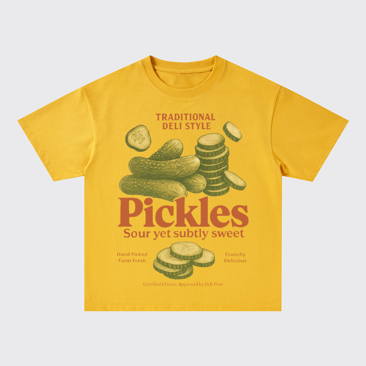 Retro Deli Pickles Oversize T-Shirts