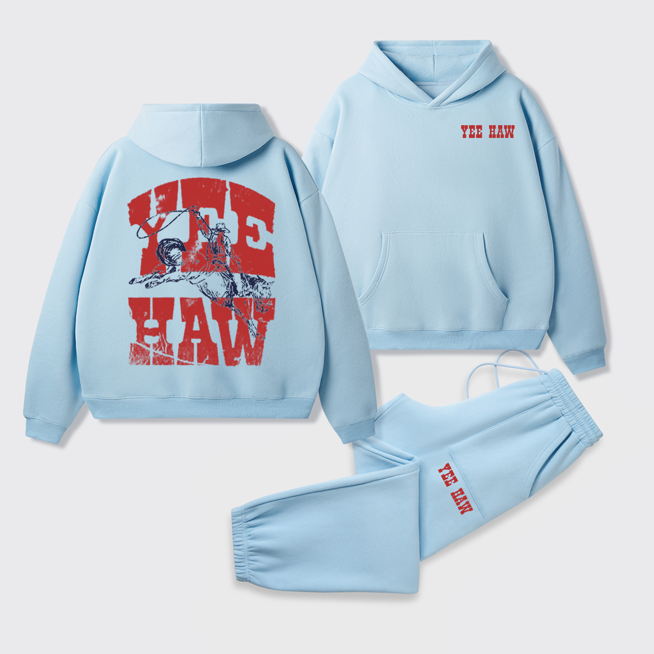 Yee Haw Weatern Hoodie Set