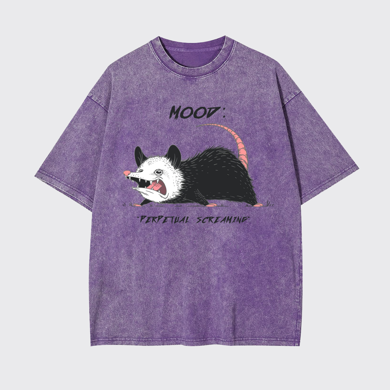 Mood Possum Perpetual Screaming Garment-dye Tees