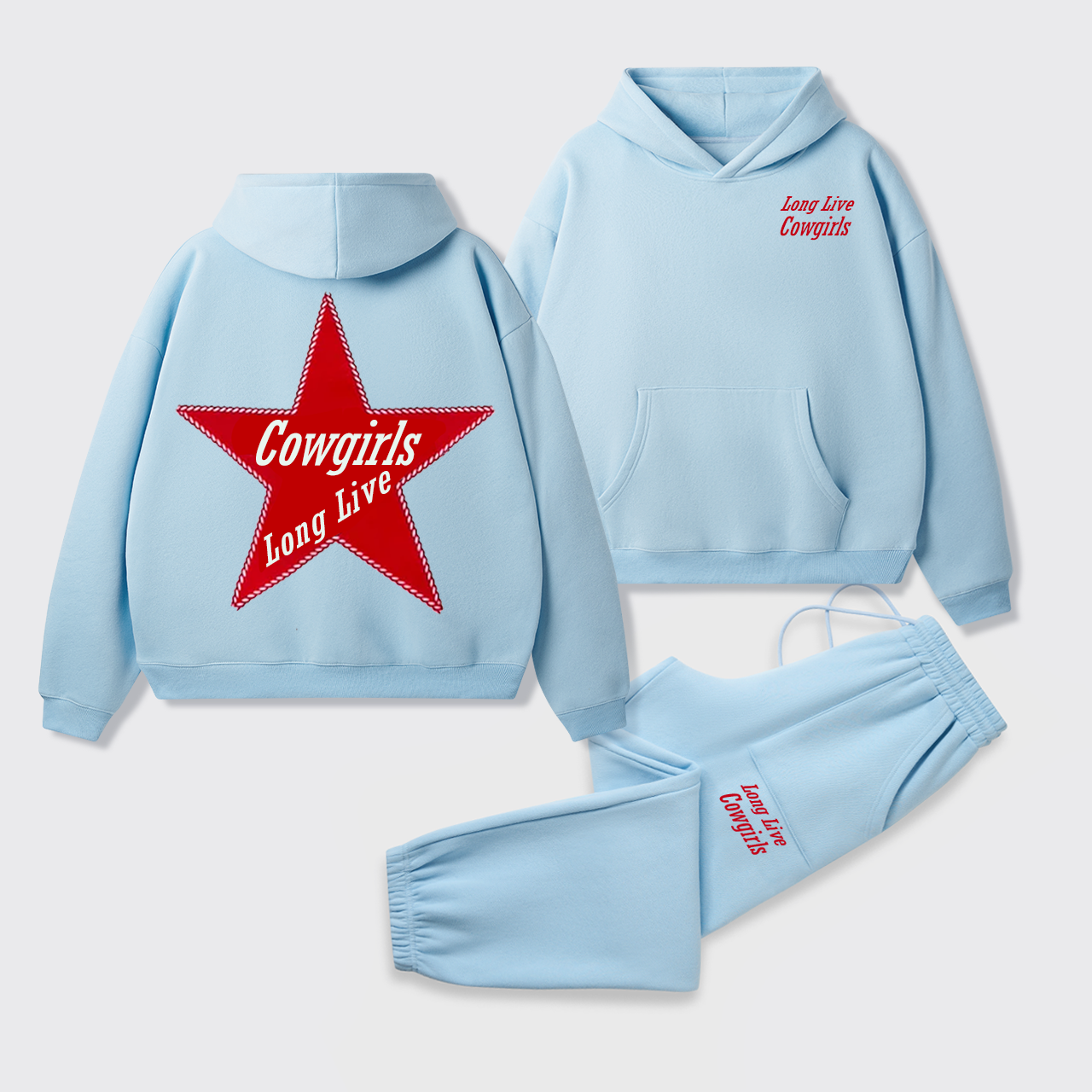 Cowgirls Long Live Hoodie Set