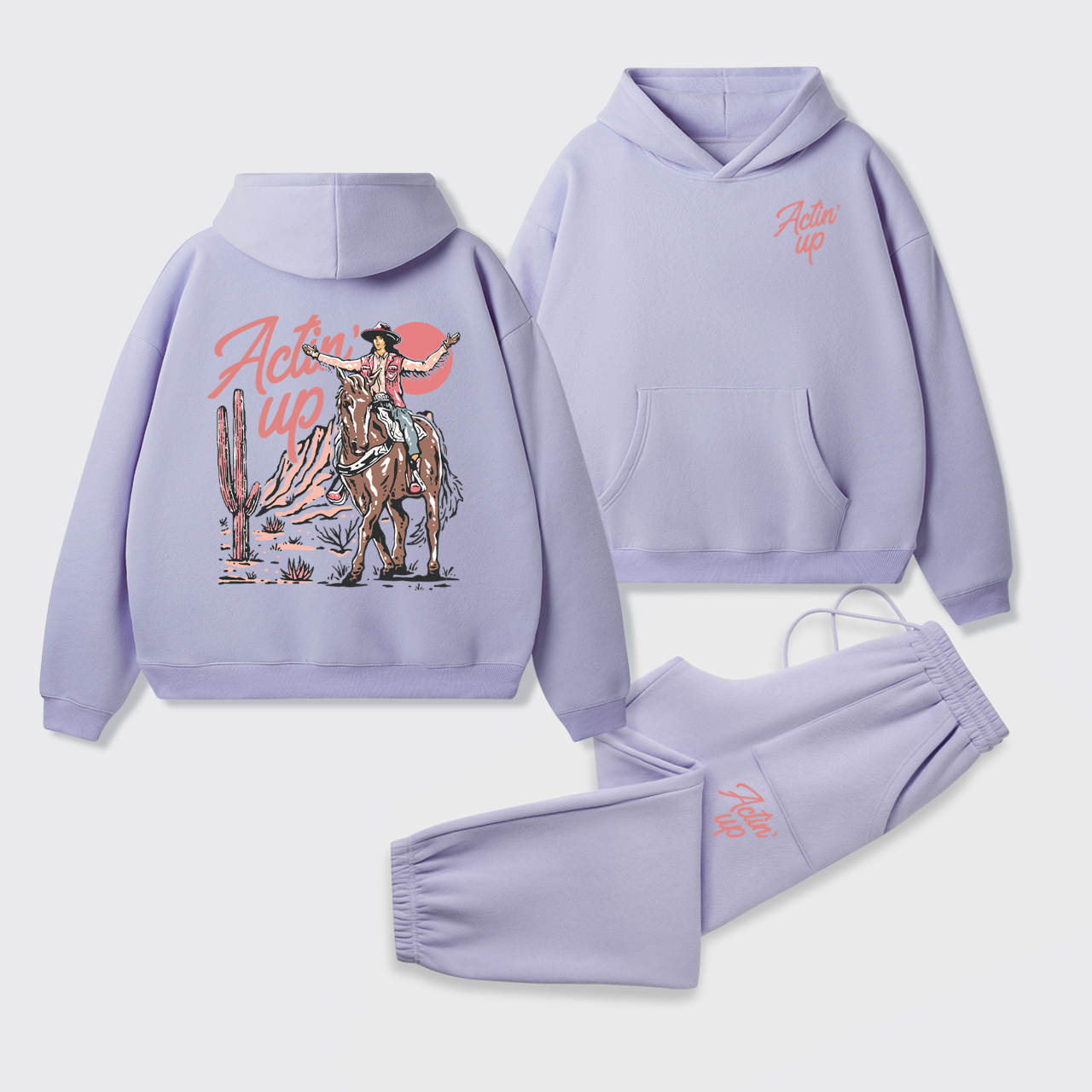 Actin' Up Cowgirl Hoodie Set