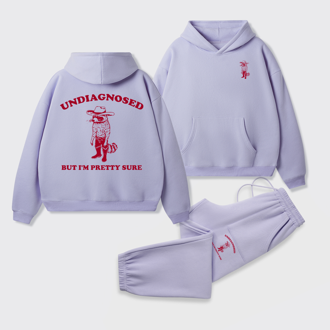 Undiagnosed But I'm Pretty Sure Vintage Hoodie Set