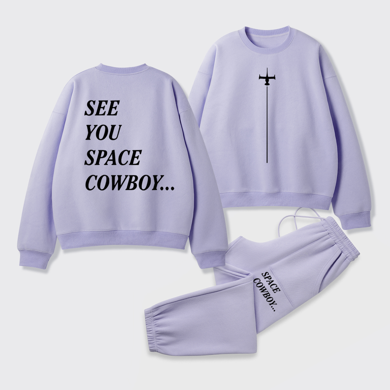 See You Space Cowboy Fleece Sweatshirt Set