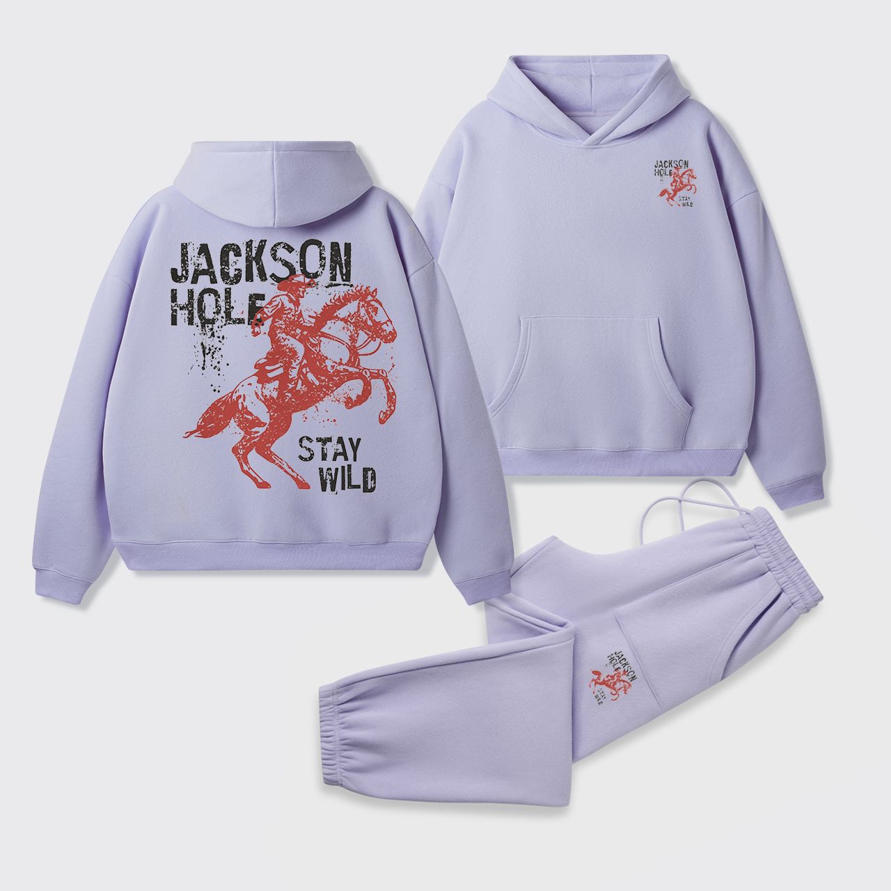 Western Stay Wild Fleece Hoodie Set