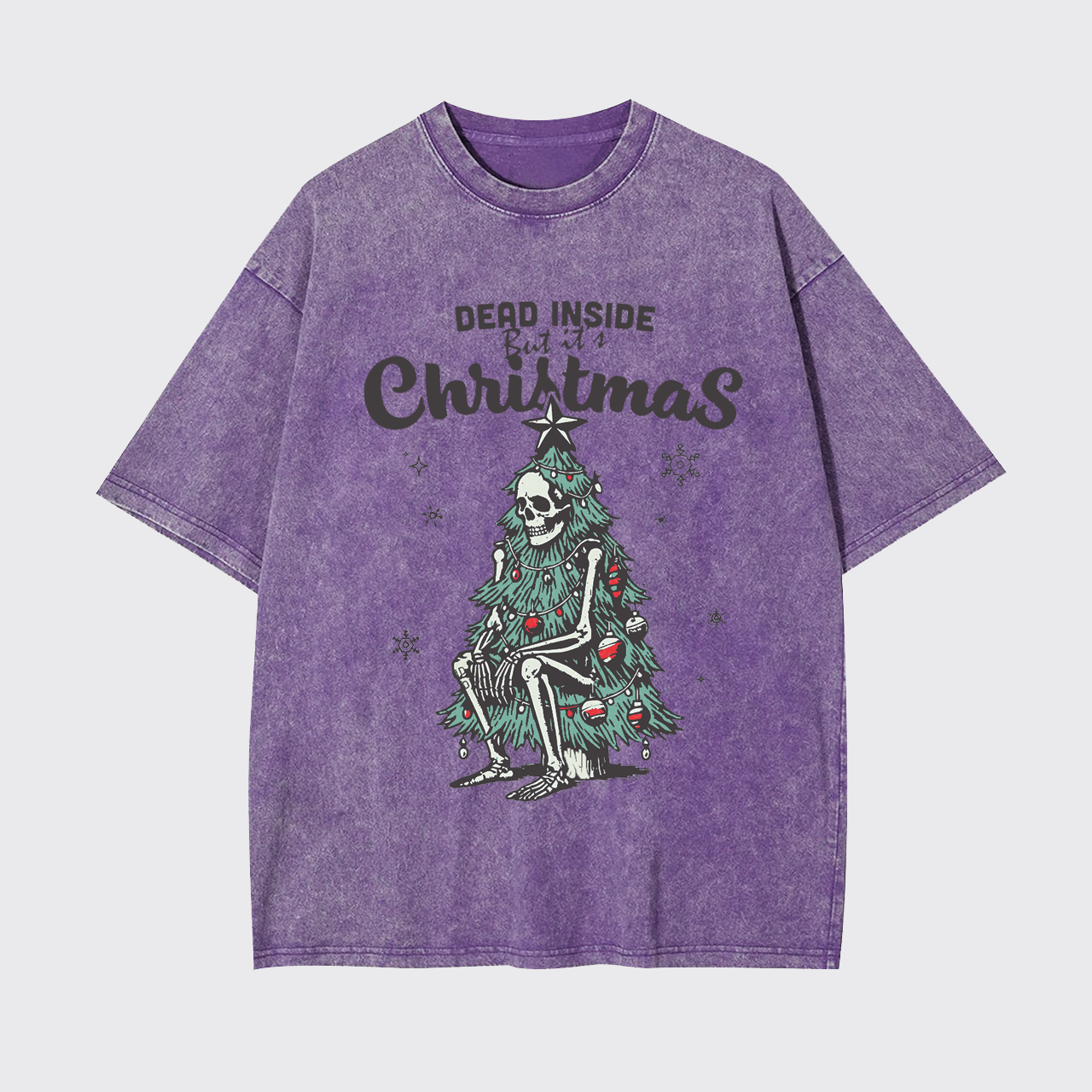 Dead Inside But it's Christmas Garment-dye Tees