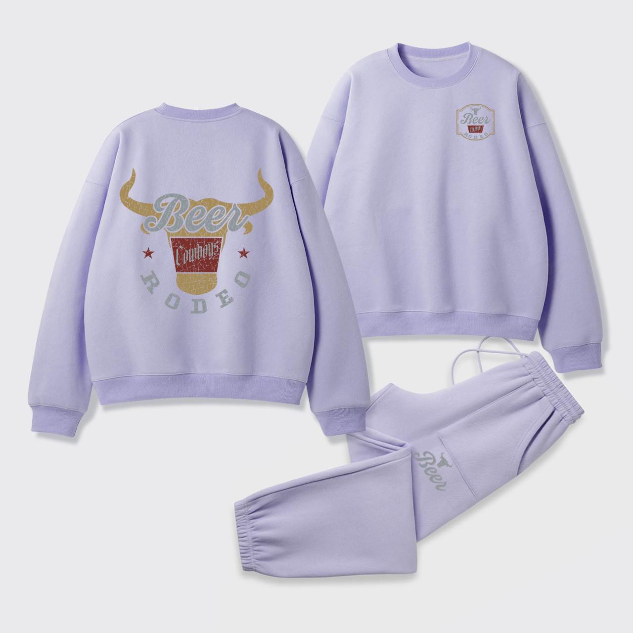 New Beer Rodeo Fleece Sweatshirt Set