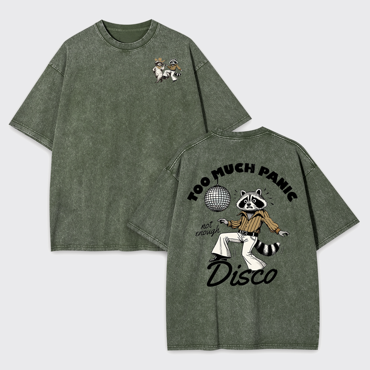 Too Much Panic Not Enough Disco Humor Garment-dye Tees