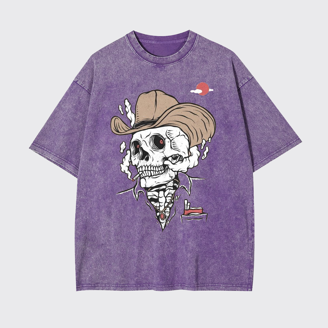 Outlaw Cowboy Skeleton Garment-dye Tees