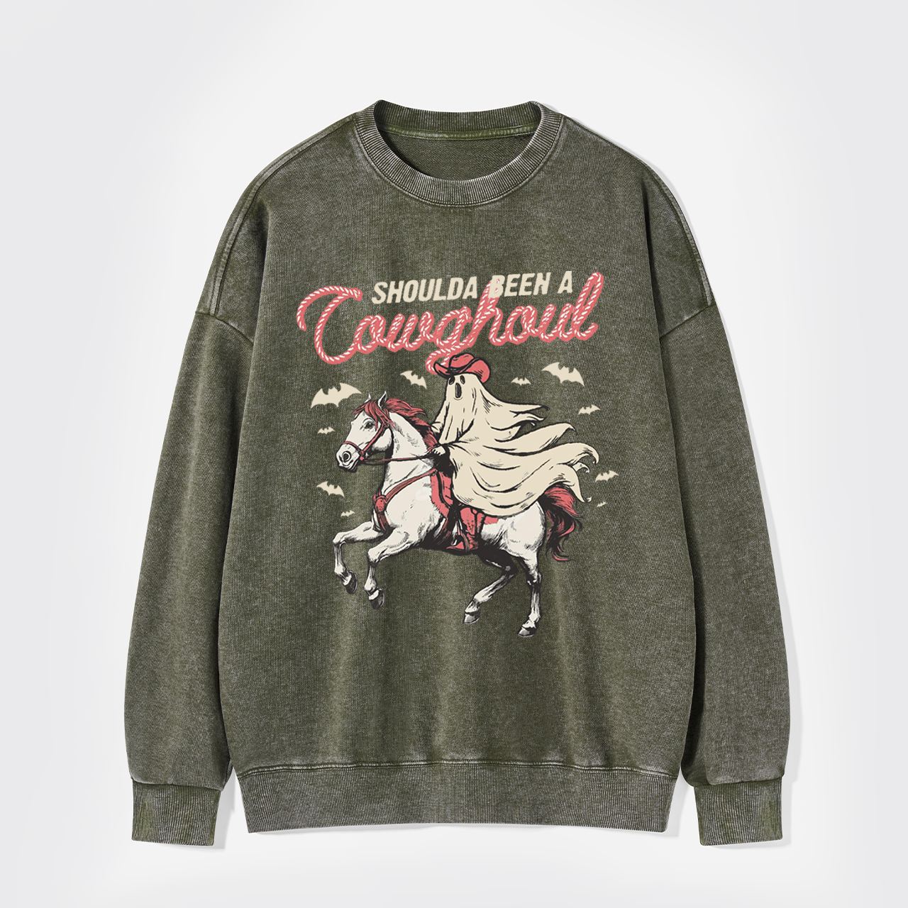 Shoulda Been a Cowghoul Washed Sweatshirts