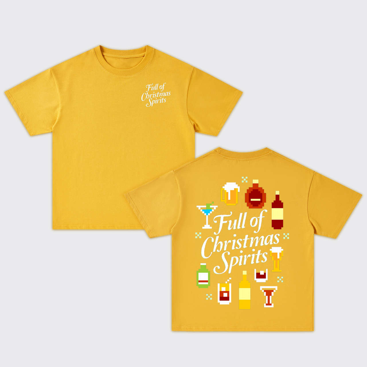 Full of Christmas Spirits Essential Oversize T-Shirts