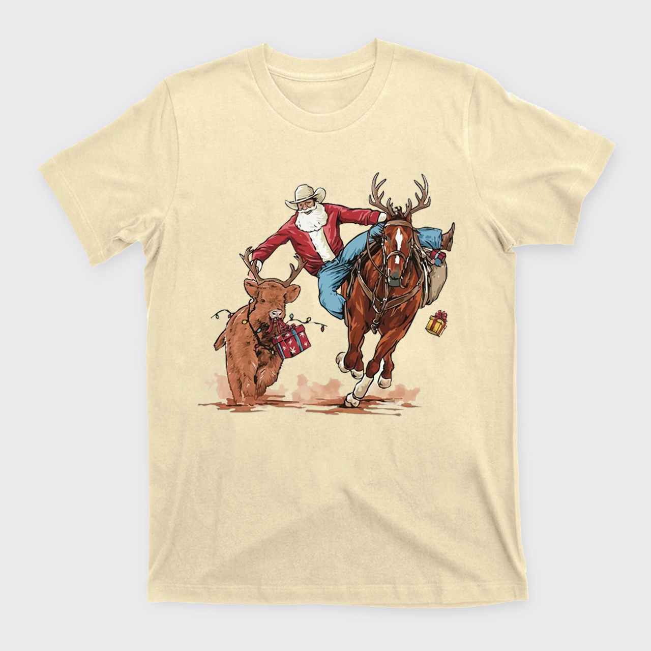 Western Cowboy Santa Christmas T-Shirts
