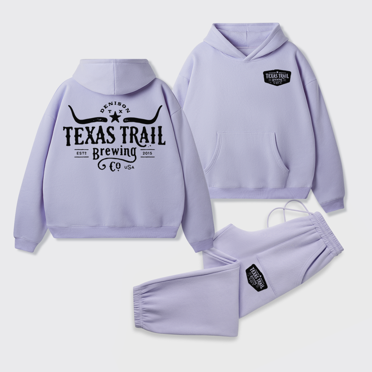Fleece Texas Trail Brewing Hoodie Set