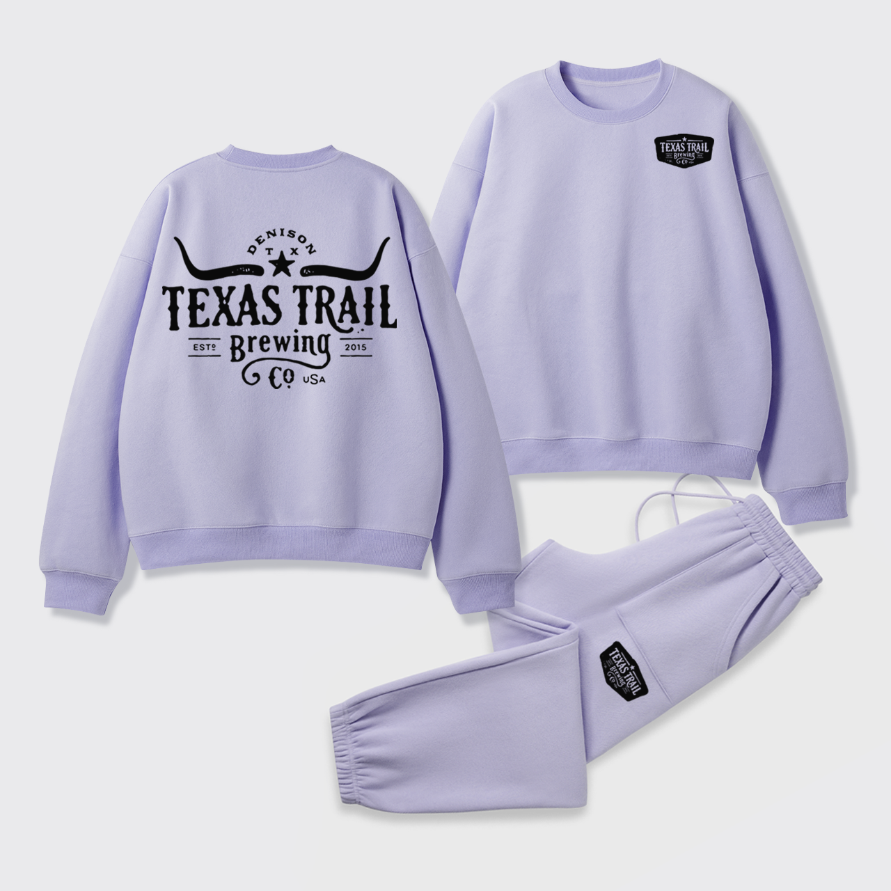 Fleece Texas Trail Brewing Sweatshirt Set