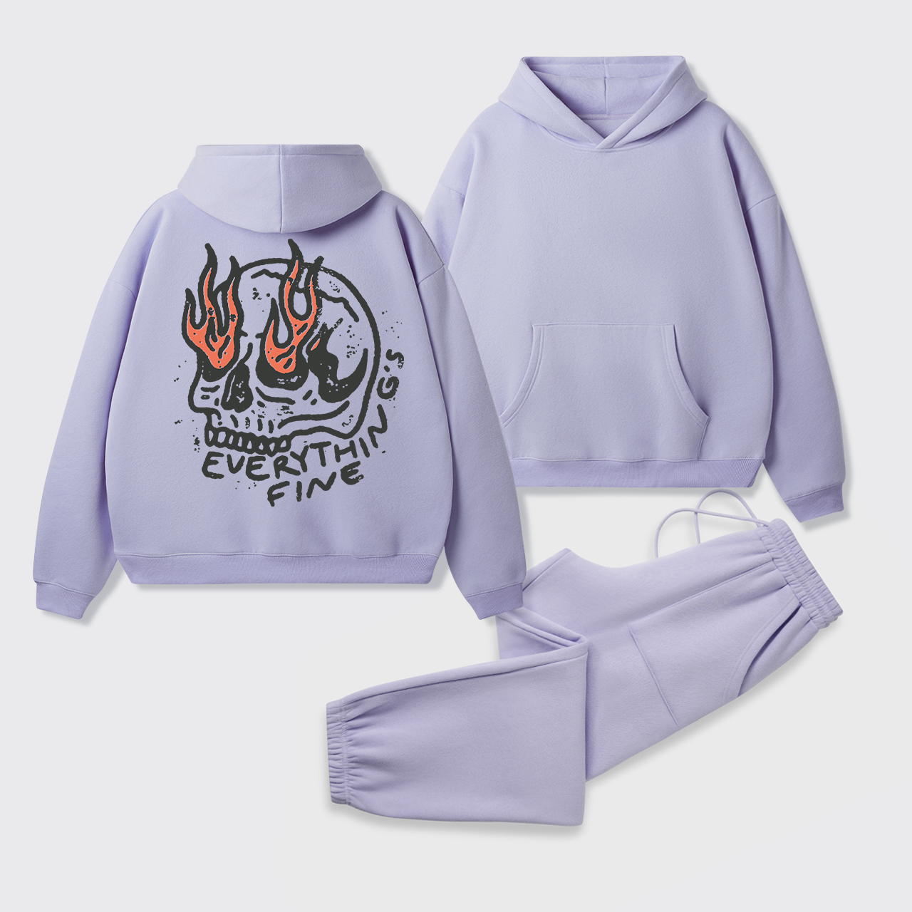 Fleece Everything's Fine Hoodie Set
