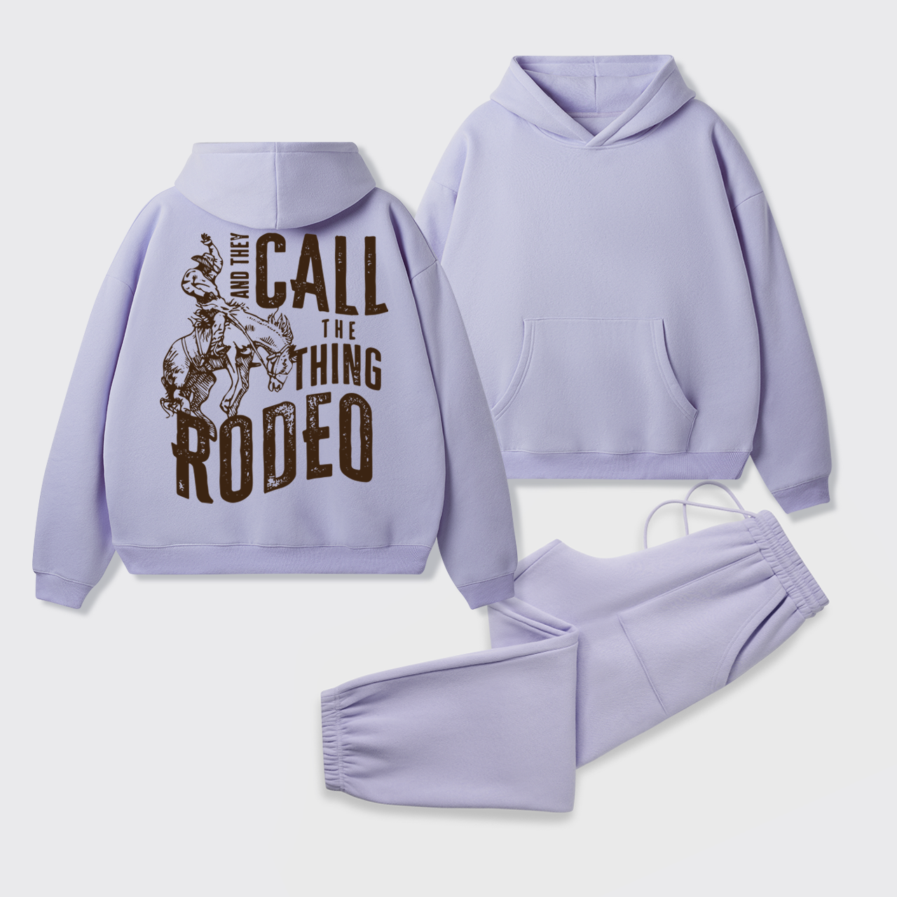 Fleece And They Call The Thing Rodeo Hoodie Set