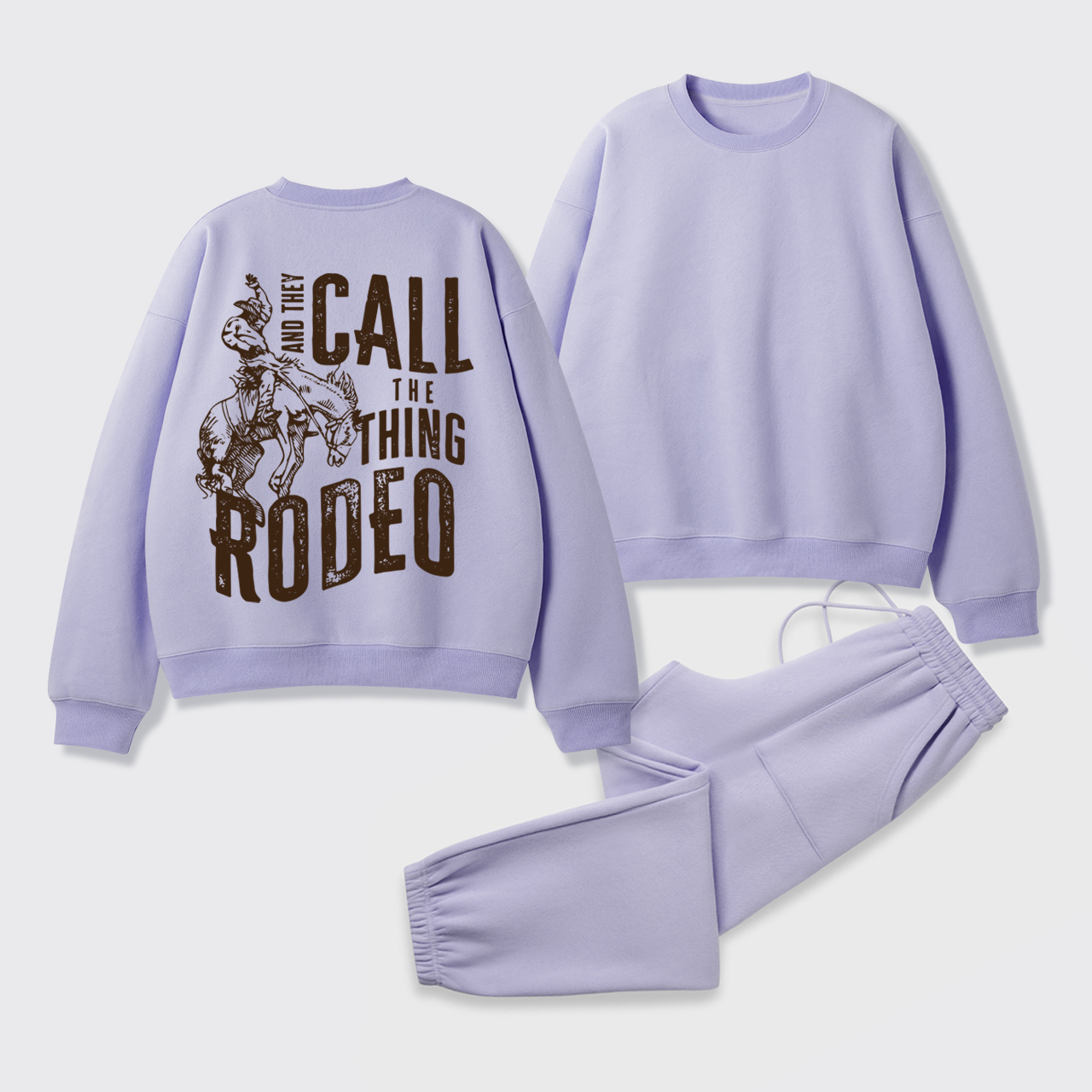 Fleece And They Call The Thing Rodeo Sweatshirt Set