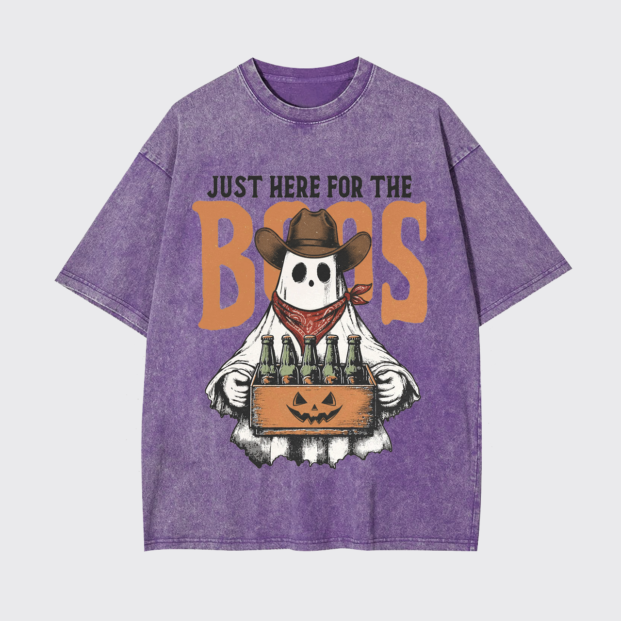 Funny Halloween Just Here For The Boos Garment-dye Tees