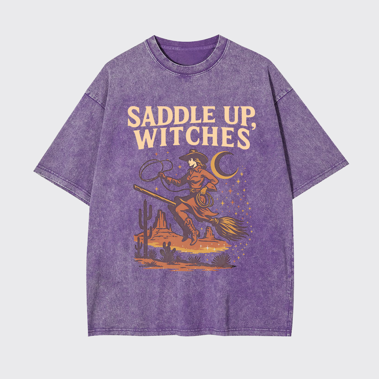 Western Witch Cowgirl Ghost Garment-dye Tees