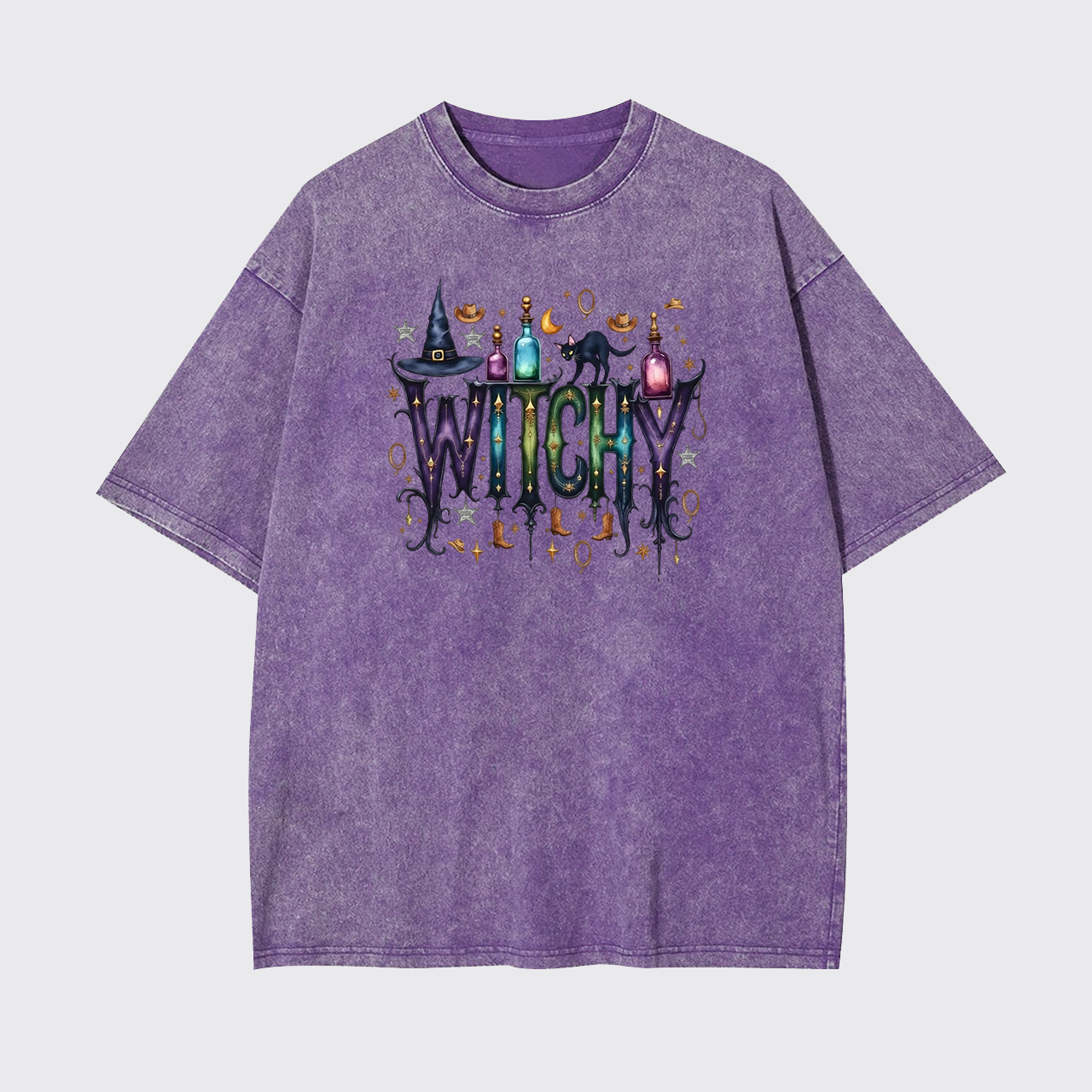 Whimsical Witchy Western Halloween Garment-dye Tees