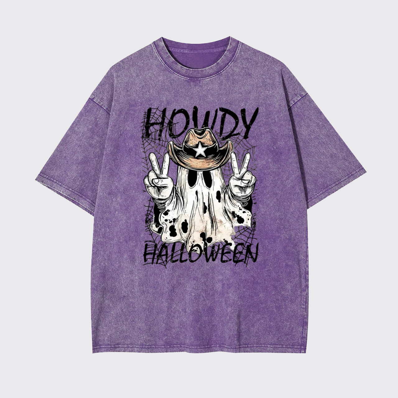 Howdy Halloween Spooky Cowboy Garment-dye Tees