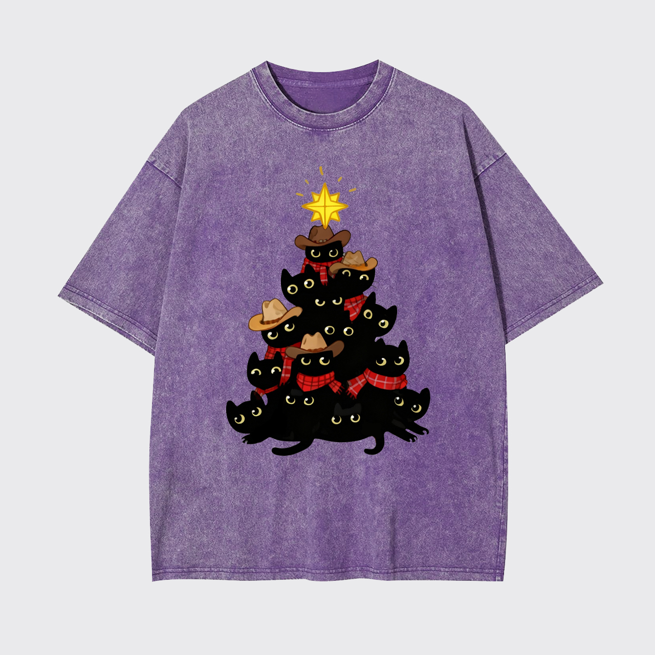 Meowy Christmas Garment-dye Tees