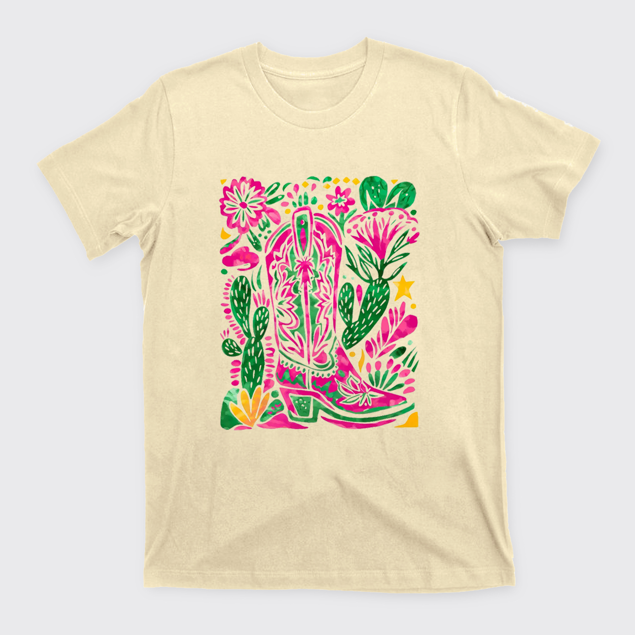 Western Floral Cowboy Boot T-Shirts
