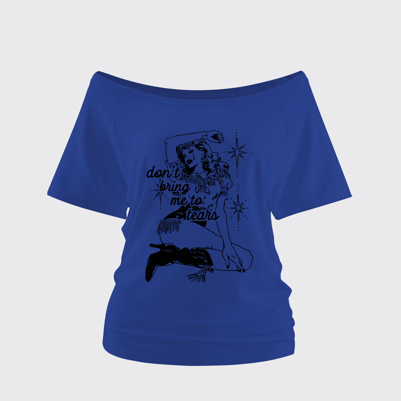 Don't Bring Me To Tears Off Shoulder Top