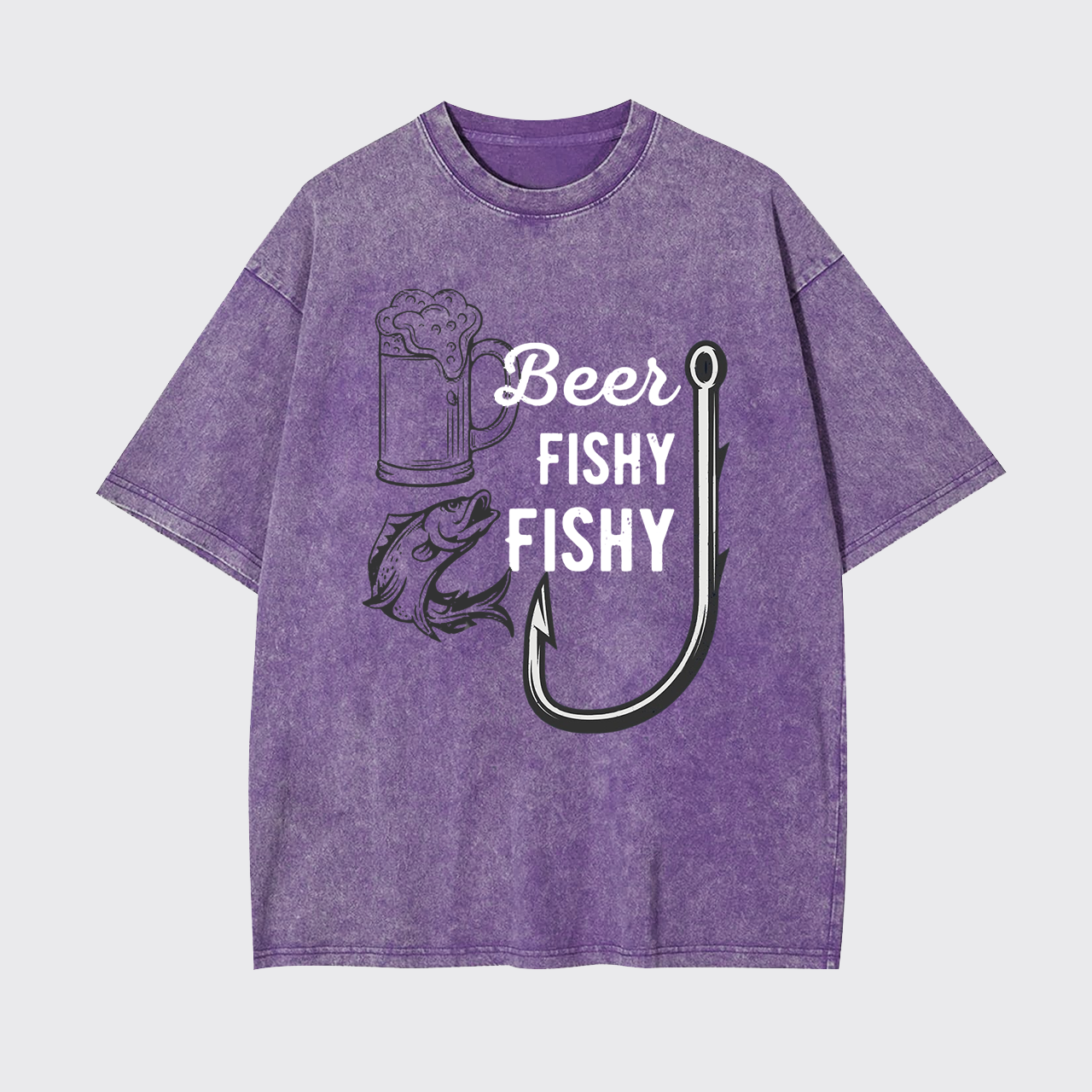 Beer Fishy Fishy Funny Fishing Garment-dye Tees