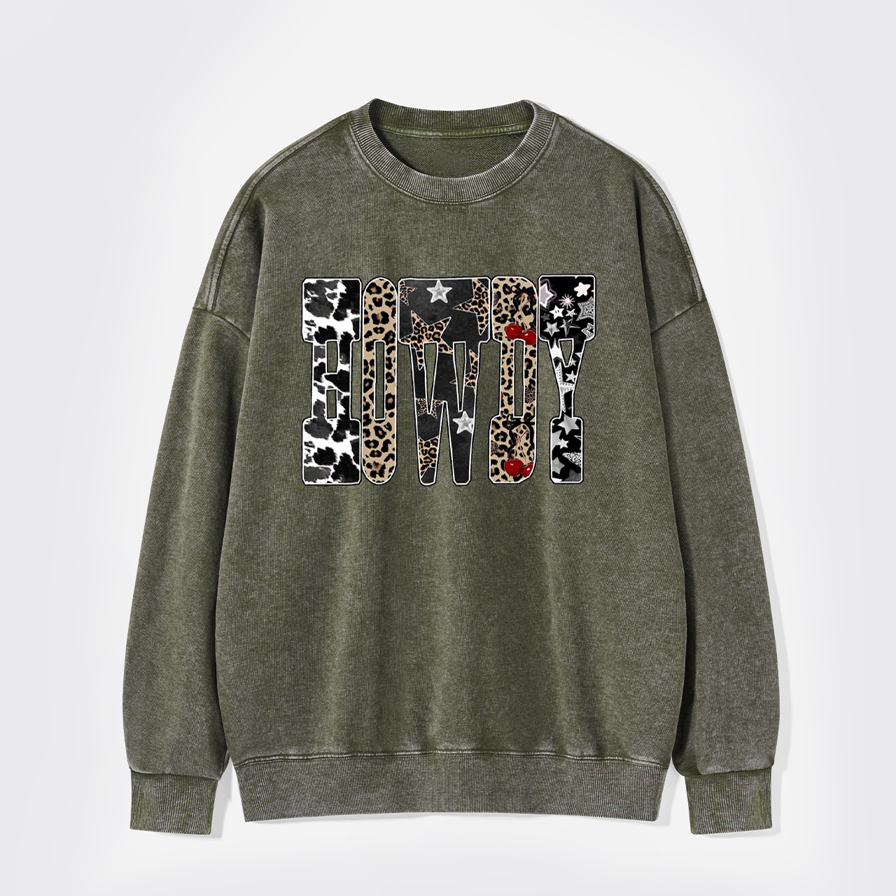 Western Country Cowgirl Howdy Washed Sweatshirts