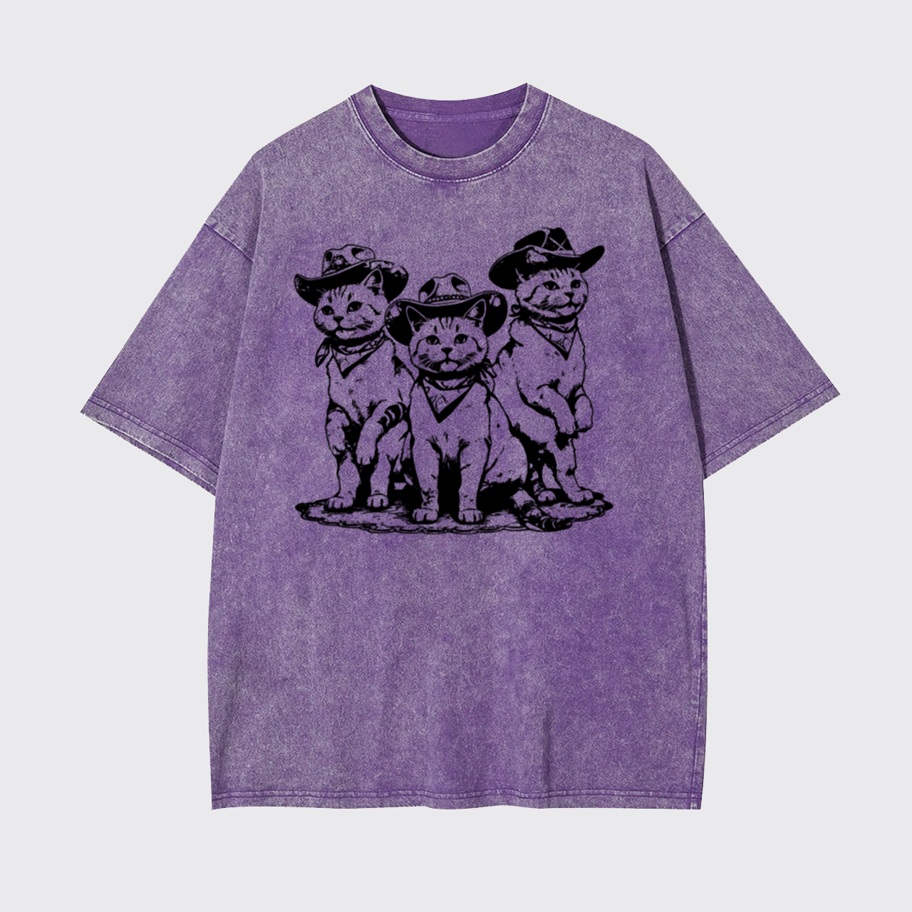 Funny Cowboy Cats Garment-dye Tees