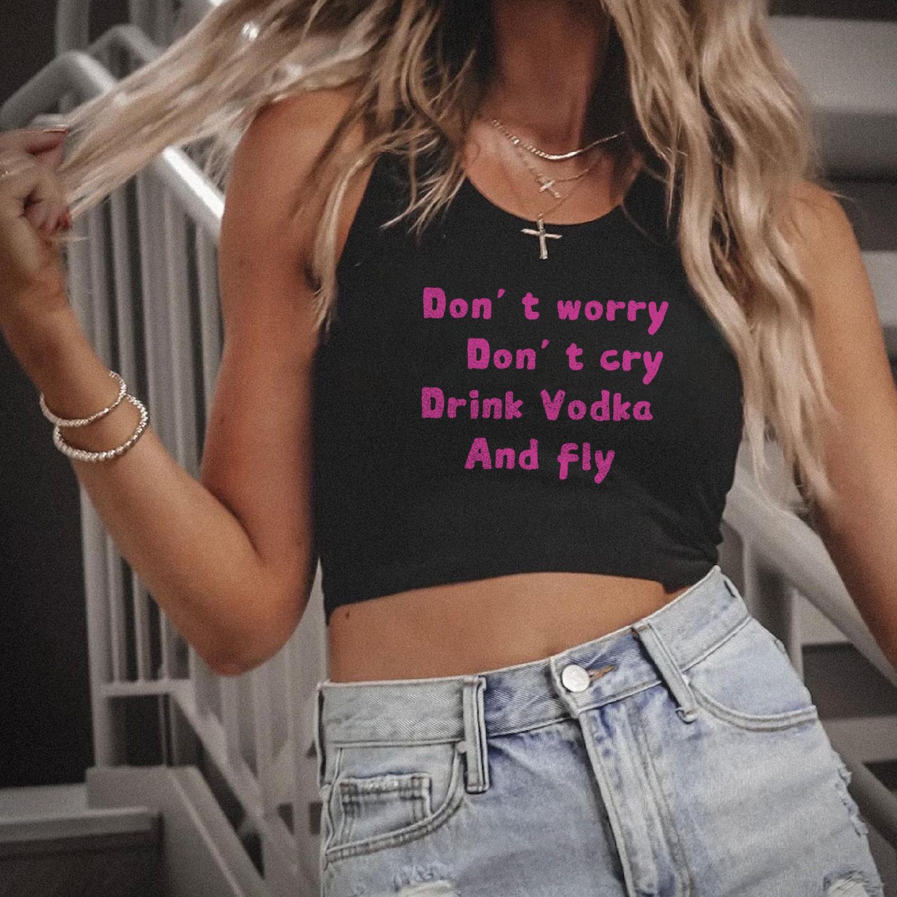 Drink Vodka And Fly Tank Top