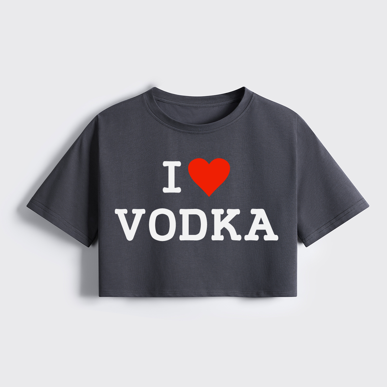 I Love Vodka Cropped Boxy Tee