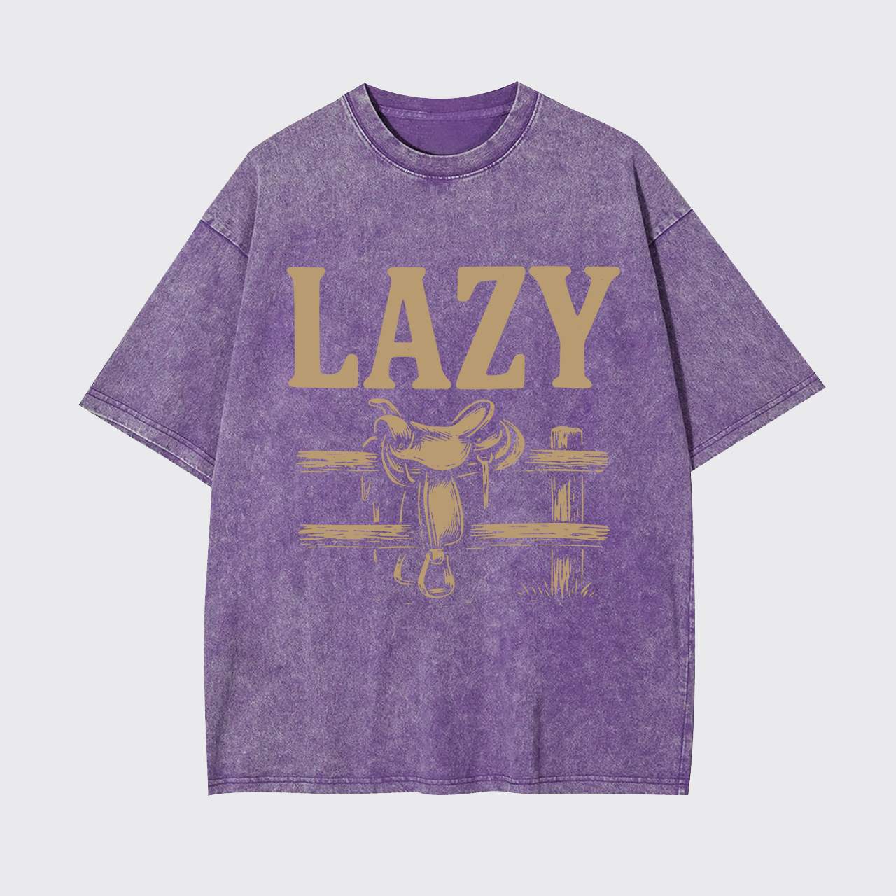 Lazy Cowboy Saddle Garment-dye Tees