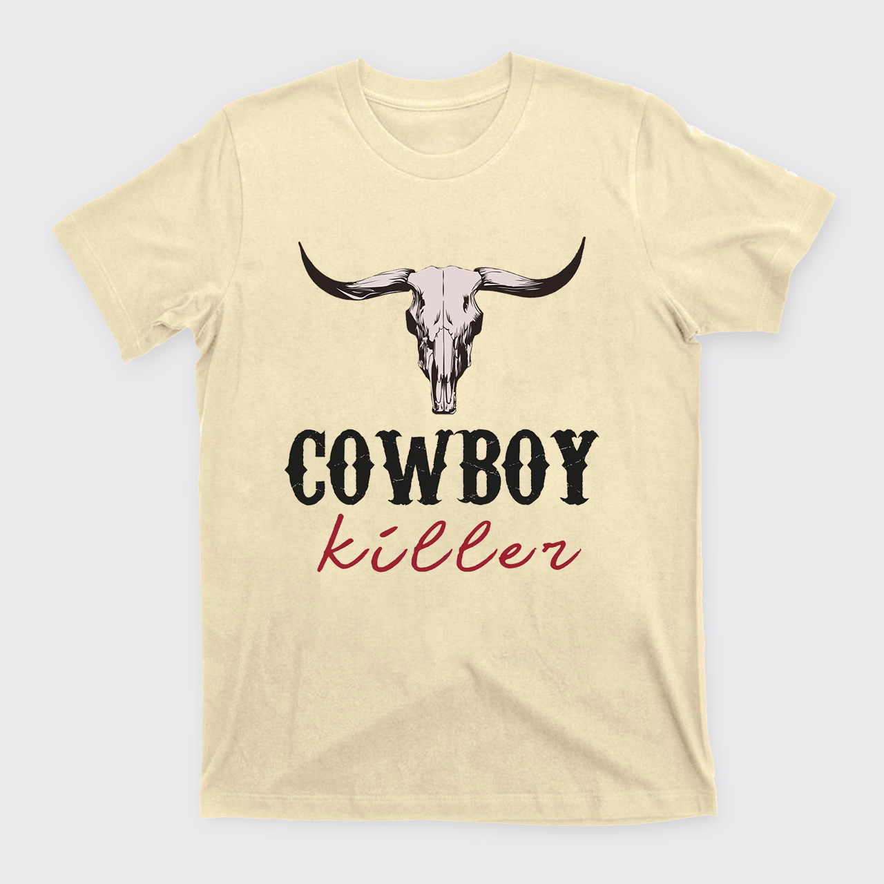 Boho Bull Skull Cowboy Killer T-Shirts
