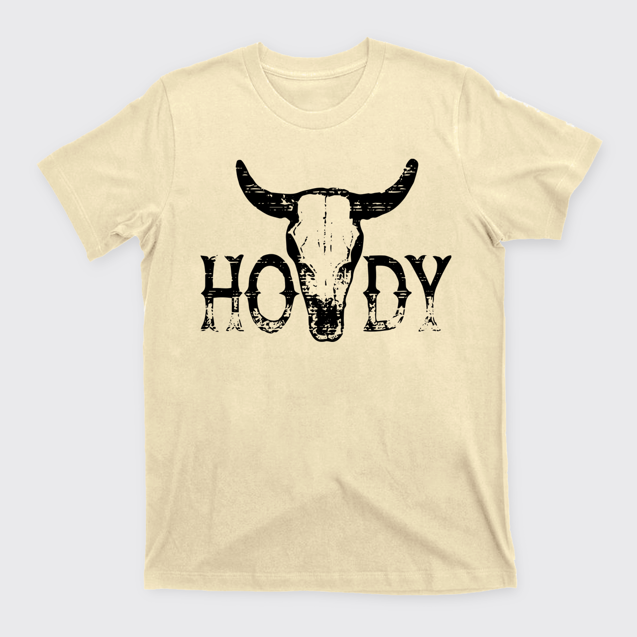 Howdy Western Bull Skull T-Shirts