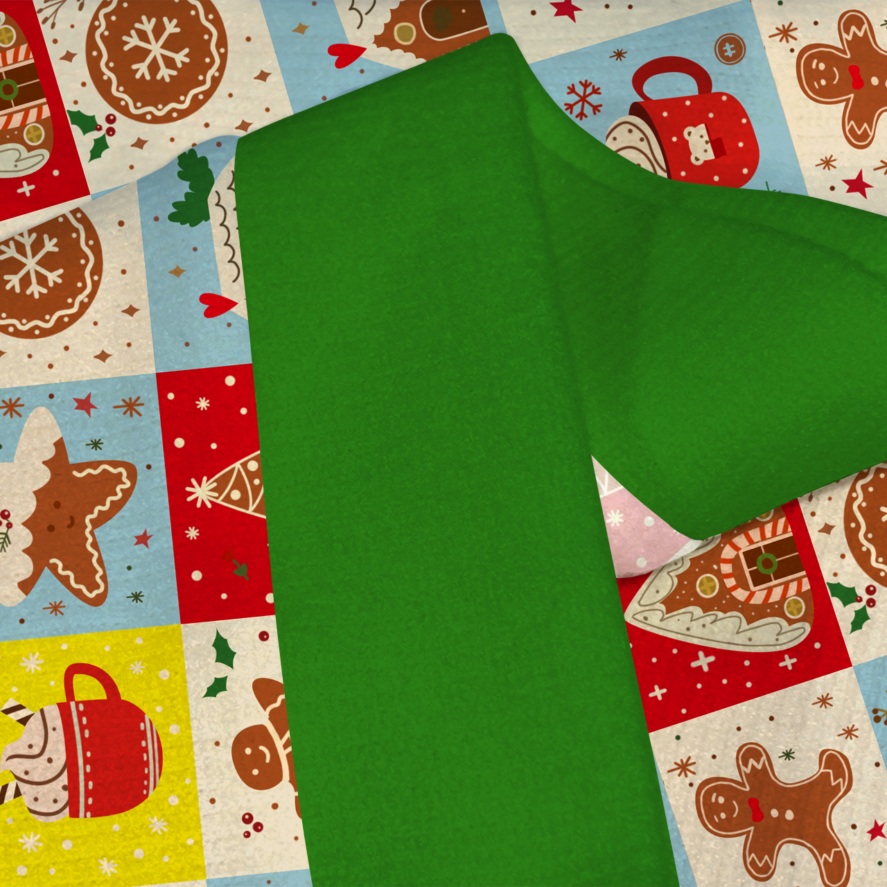 Fuzzy Merry Patch Green Ugly Cardigan Sweaters