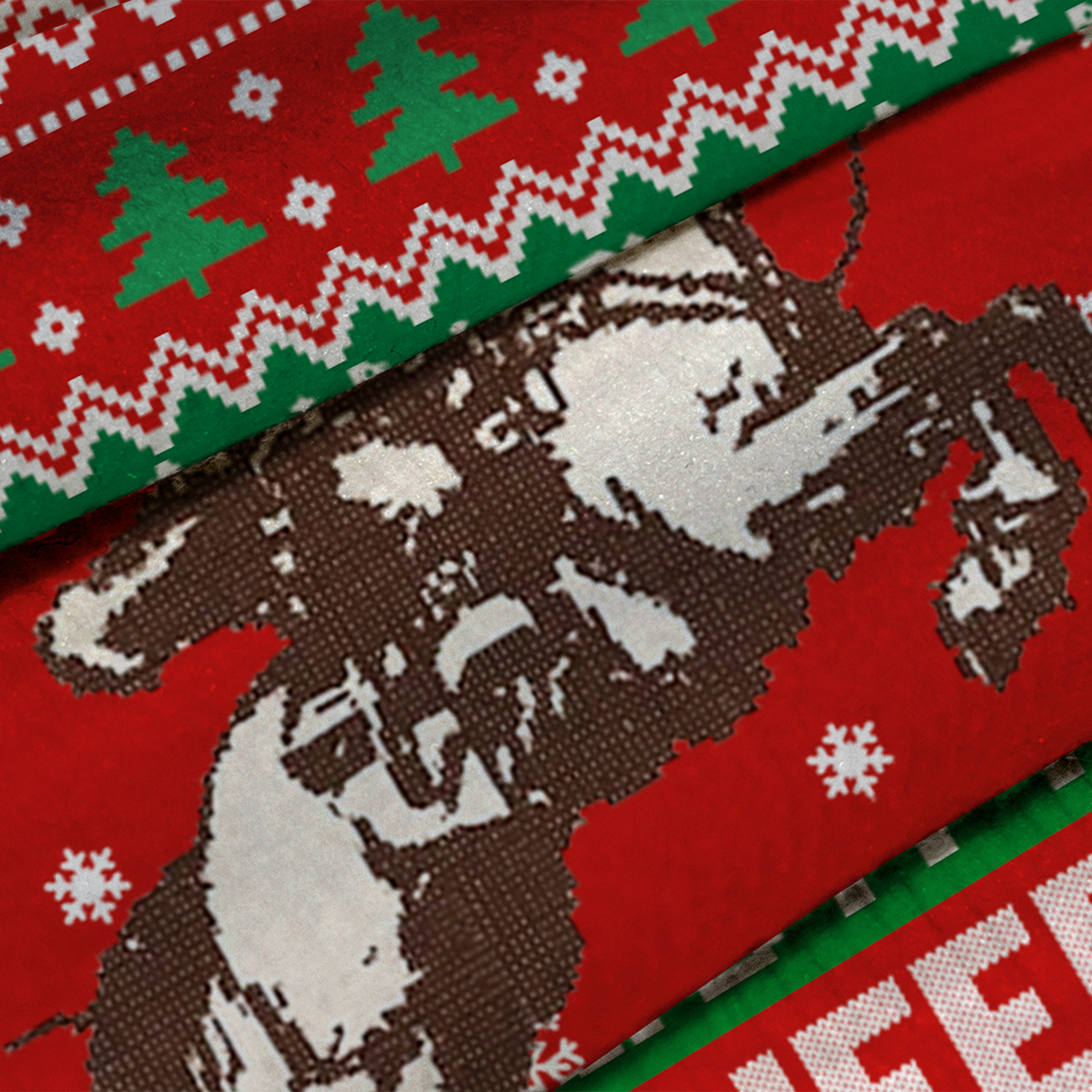 Wrangling Christmas Cheer Ugly Knit Sweatshirt