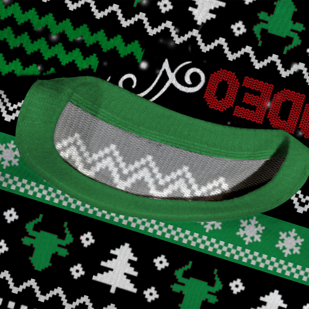 Christmas Cow Skull Ugly Knit Sweatshirt