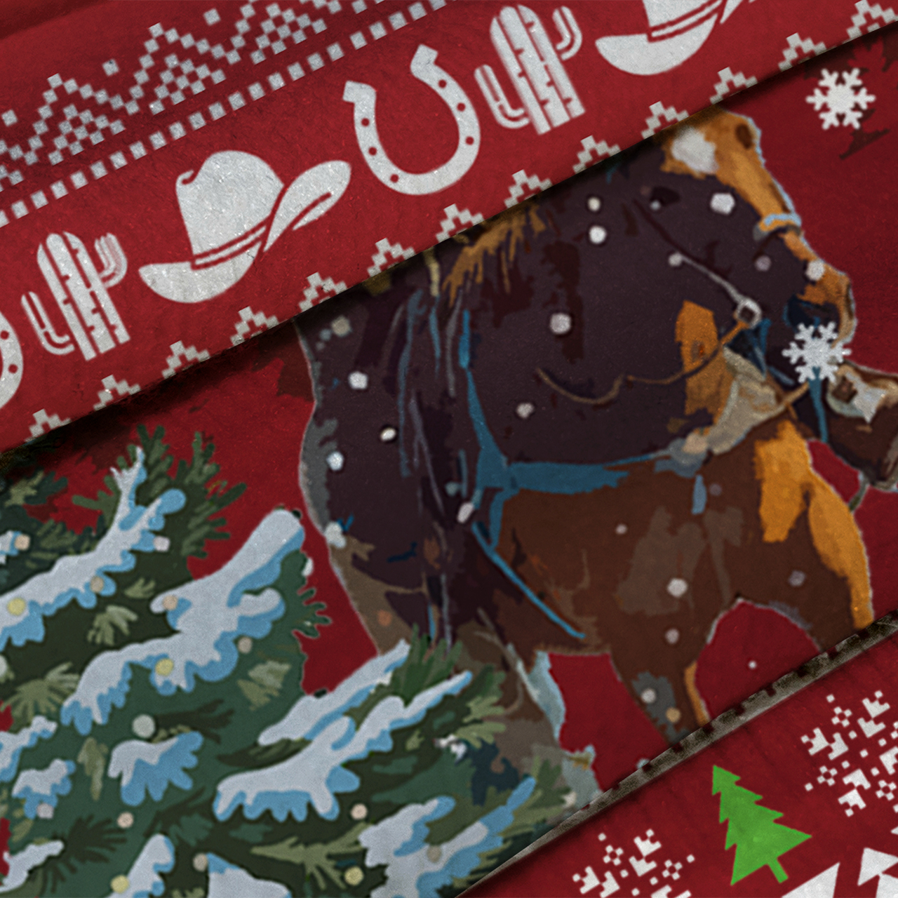 Merry Country Christmas Ugly Knit Sweatshirt