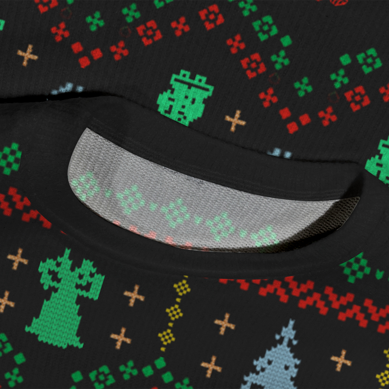 Meowy Christmas Adventure Ugly Knit Sweatshirt