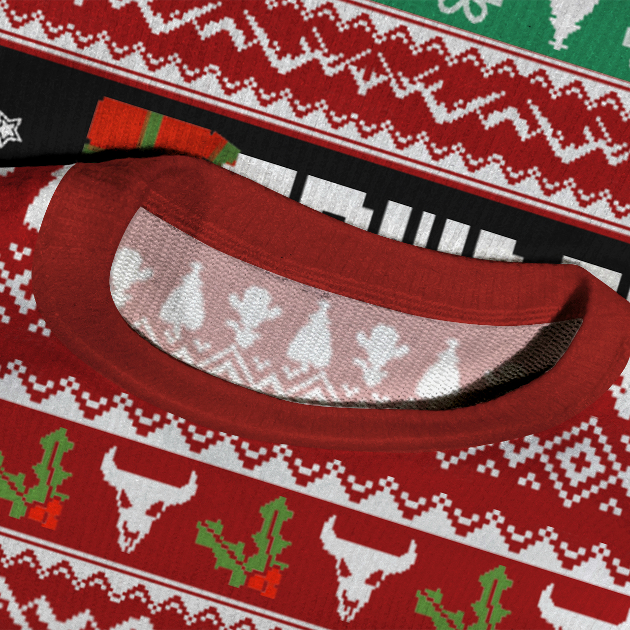 Cowboy Christmas Ugly Knit Sweatshirt