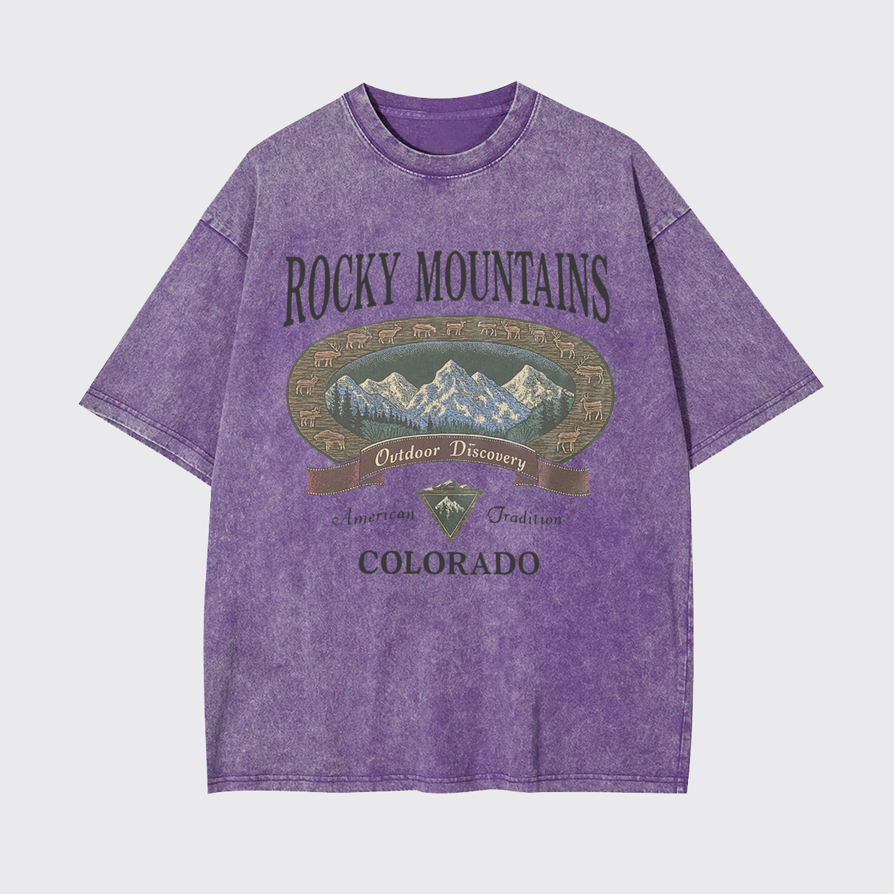Vintage Rocky Mountains Garment-dye Tees