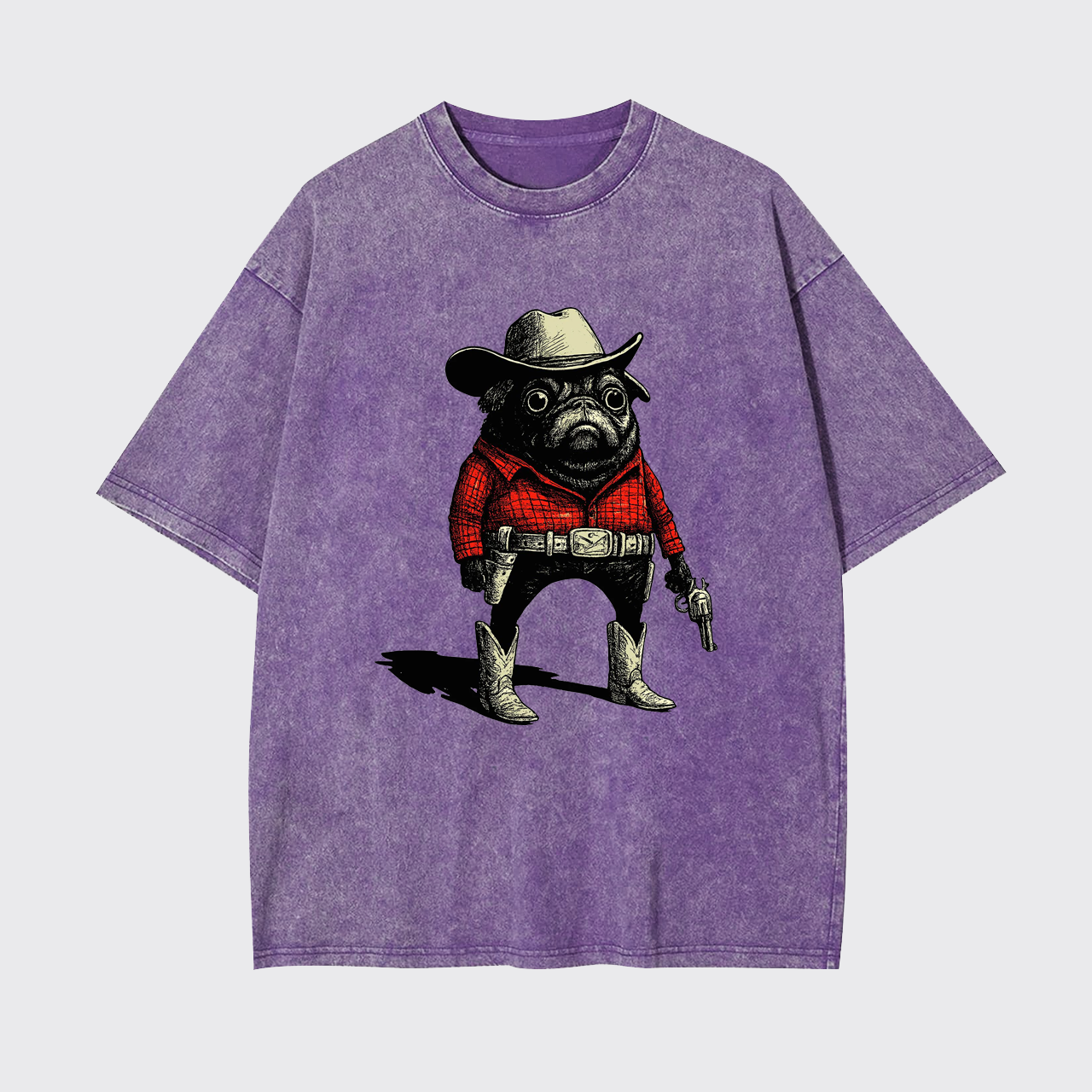 Cowboy Pug Garment-dye Tees