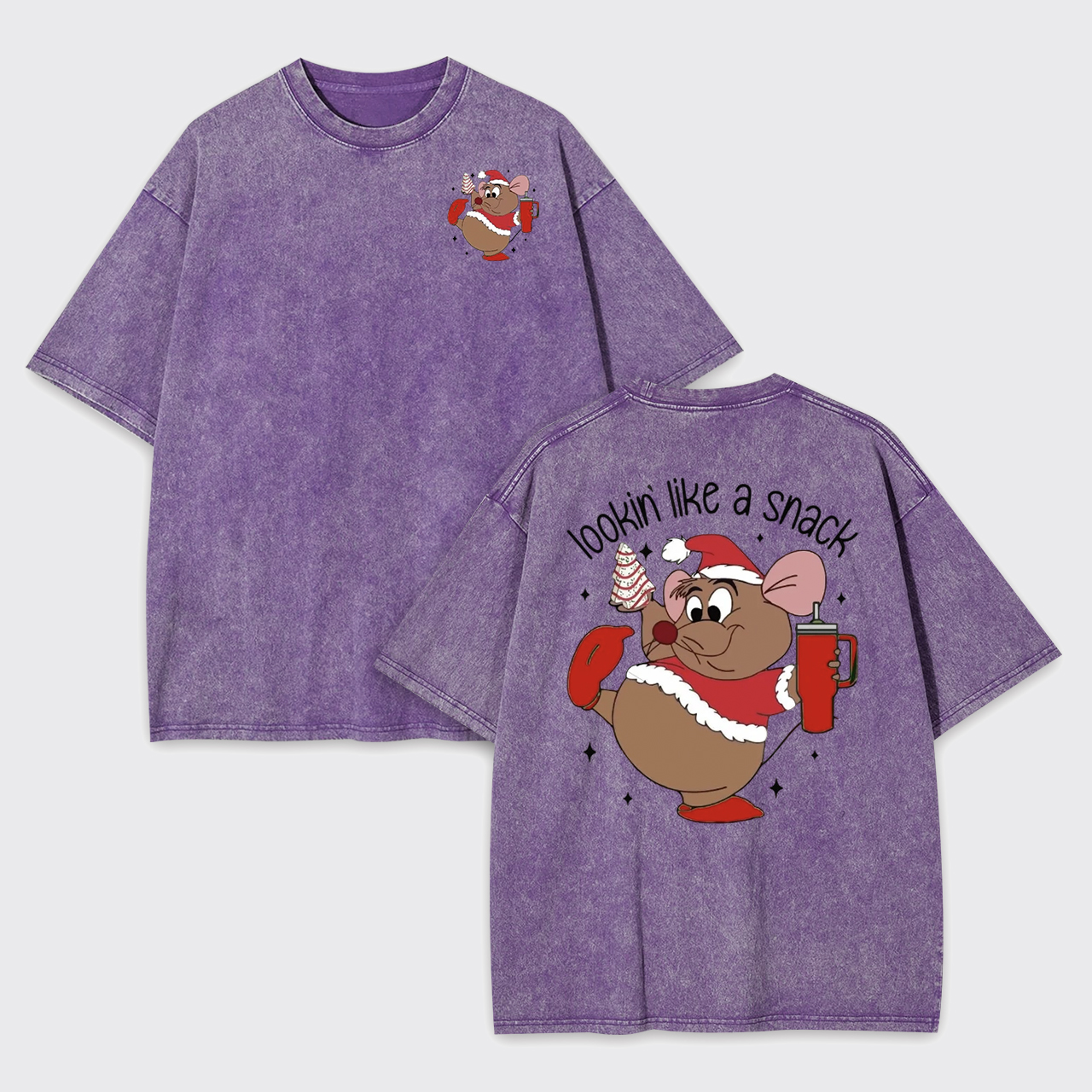 Cute Gus Looking Like A Snack Christmas Garment-dye Tees