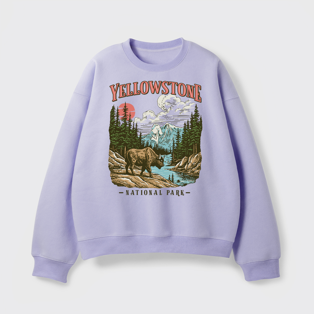Fleece Vintage Yellowstone National Park Sweatshirt