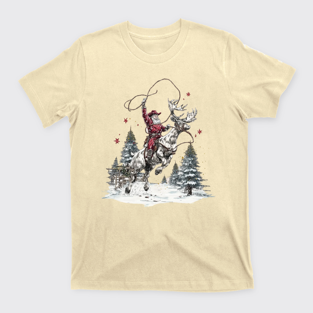Retro Cowboy Santa Claus T-Shirts
