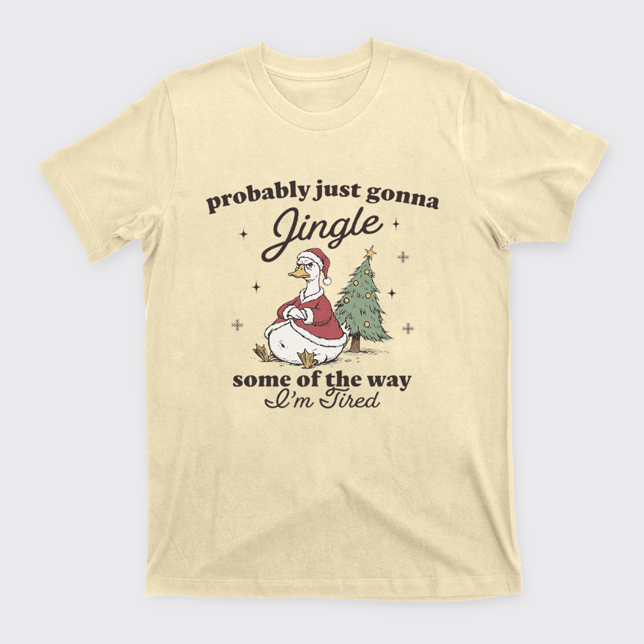 Funny Tired Christmas Goose T-Shirts