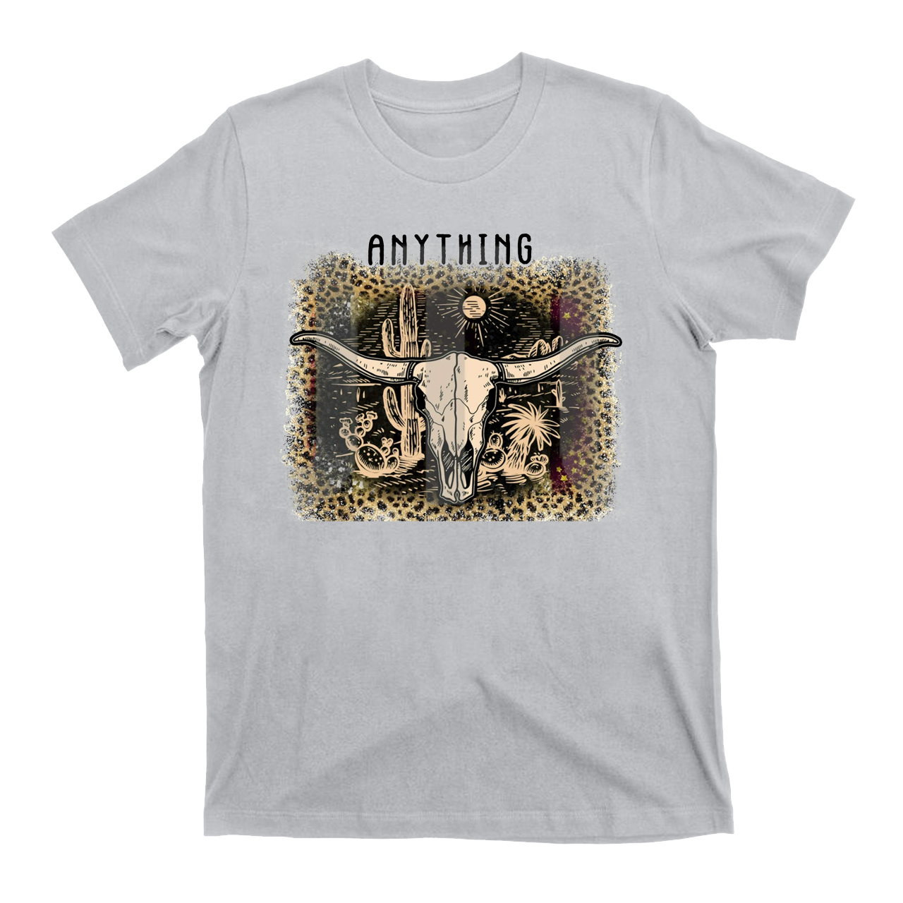 Western Bull Skull  Vintage T-Shirts